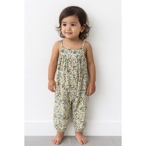 Something Navy Floral Toddler Jumpsuit